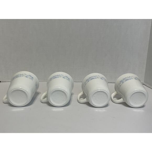 Corelle Corning Ware Coffee Cups Mugs Sea & Sand or Morning Light Set of 4 Vtg - Picture 8 of 9